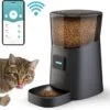 Automatische Voerbak Kat En Hond – Voerautomaat Met Smartphone Besturing – Voerdispenser – Voerinhoud 6 Liter – Zwart