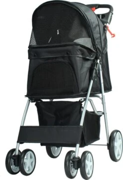 Cabino Inklapbare Hondenbuggy – Zwart