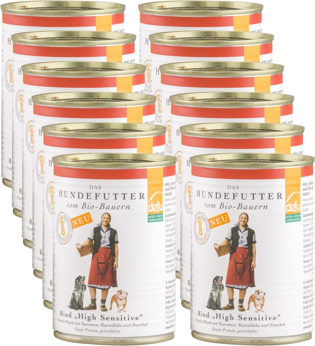 Defu Honden Natvoer, Biologisch Rundvlees, High Sensitive, Graanvrij, Multipack (12 X 410g), 4,92 Kg 3 Defu Honden Natvoer, Biologisch Rundvlees, High Sensitive, Graanvrij, Multipack (12 X 410g), 4,92 Kg