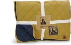 Designed By Lotte Futon – Hondendeken- Geel/Blauw – 200×150 Cm