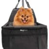 DogSeat® Hondenmand Auto – Autostoel Hond Zwart – Autozitje Hond – Kleine Tot Middelslag Hond – Automand Hond – Waterdicht En Opvouwbaar – 40x35x25