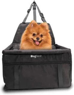 DogSeat® Hondenmand Auto – Autostoel Hond Zwart – Autozitje Hond – Kleine Tot Middelslag Hond – Automand Hond – Waterdicht En Opvouwbaar – 40x35x25