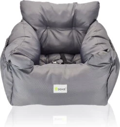 Doxie® Autostoel Hond – Hondenmand – 2 In 1 – 50 X 40 Cm – Wasbaar – Antislip – Waterbestendig – Incl. Autogordel – Maat S – Donkergrijs