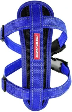 EzyDog Chest Plate Hondentuig Met Autogordel Zekering – Honden Harnas – S – Blauw