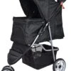 Hondenbuggy Zwart 3-wieler – Huisdieren Wandelwagen Inklapbaar – Dogs&Co -Optimaal Hondenspullen Winkel Hondenbuggy Zwart 3 wieler Huisdieren wandelwagen inklapbaar DogsampCo