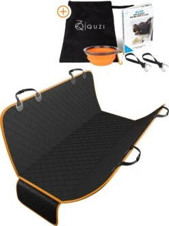 Hondendeken Auto Achterbank En Kofferbak Beschermhoes – Hondenkleed Auto – Autodeken Hond – Autokleed – 150x140cm – Zwart – Quzi