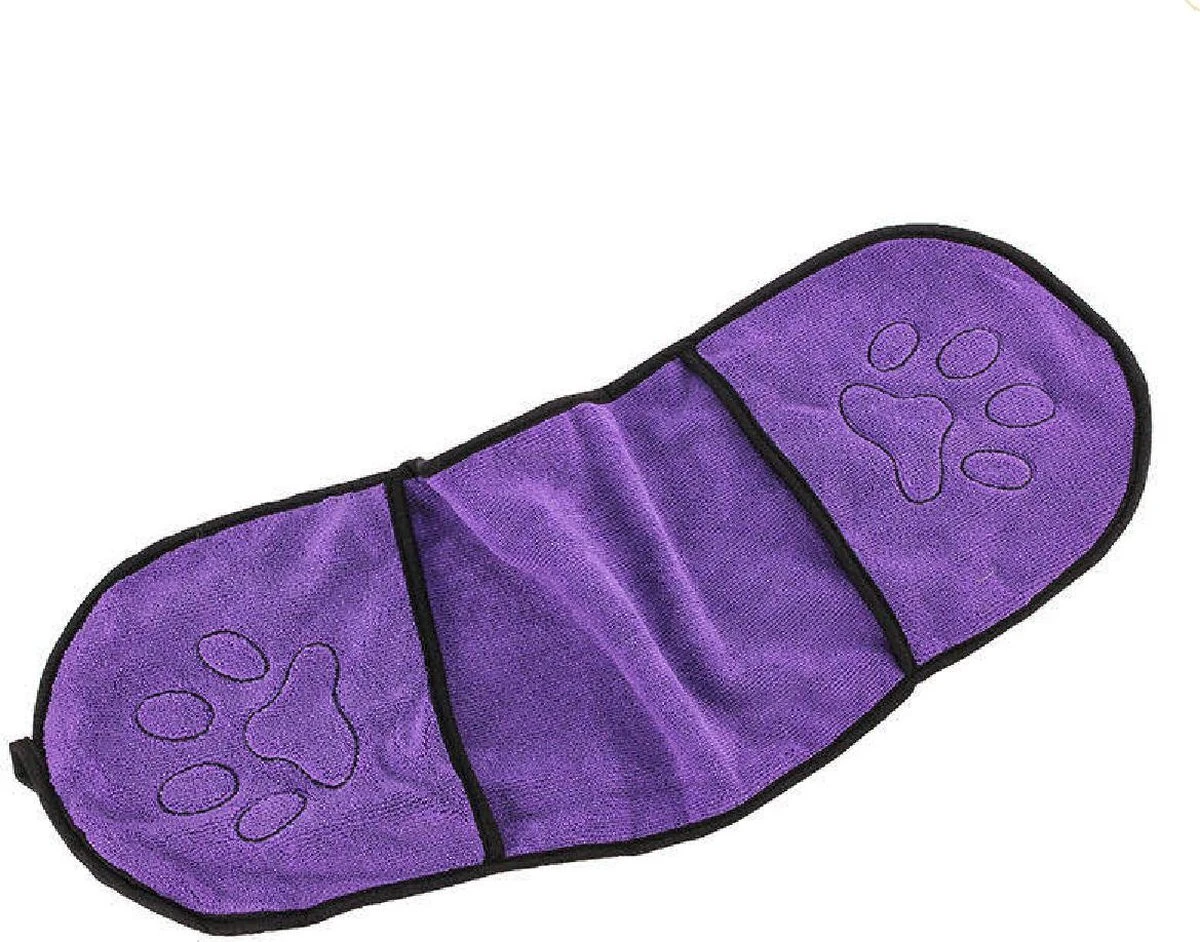 Hondenhanddoek – Hondendeken – Absorberend – Microvezel – 65*23CM – Paars 3 Hondenhanddoek – Hondendeken – Absorberend – Microvezel – 65*23CM – Paars