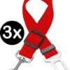 Hondenriem Autogordel Hondentuig Hondengordel Verstelbaar Rood – 3X -Optimaal Hondenspullen Winkel Hondenriem Autogordel Hondentuig Hondengordel Verstelbaar Rood 3X