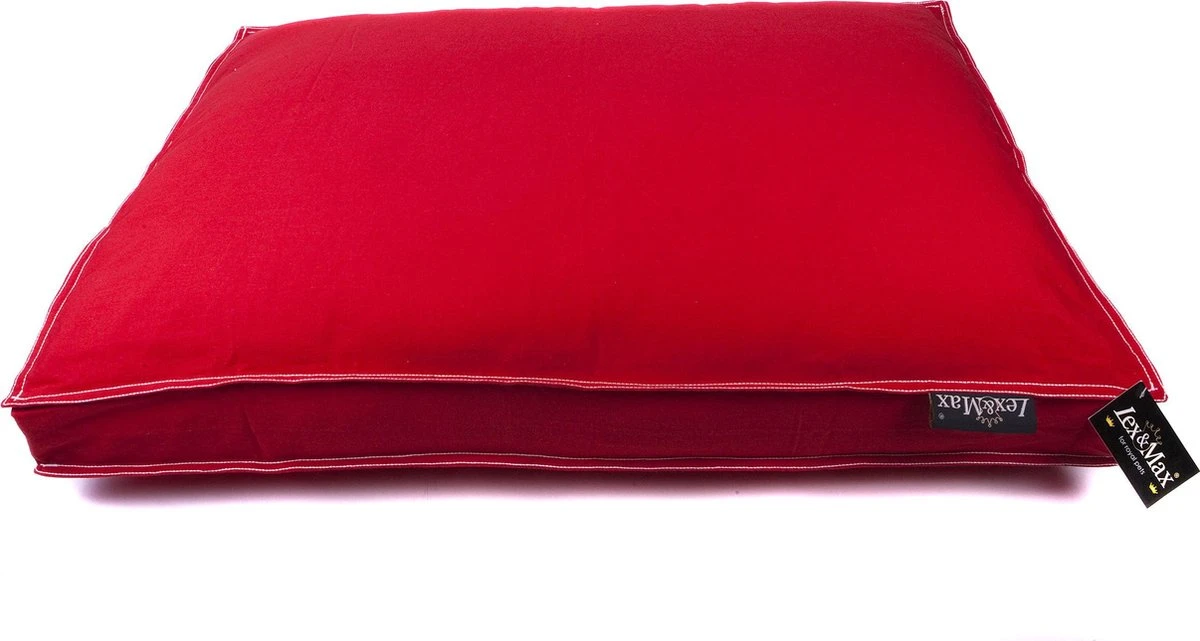 Lex & Max Tivoli – Losse Hoes Voor Hondenkussen – Boxbed – Rood – 75x50x9cm 3 Lex & Max Tivoli – Losse Hoes Voor Hondenkussen – Boxbed – Rood – 75x50x9cm