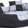 Maison Exclusive – Hondenkussen Omkeerbaar En Wasbaar 110x80x23 Cm Grijs En Zwart -Optimaal Hondenspullen Winkel Maison Exclusive Hondenkussen omkeerbaar en wasbaar 110x80x23 cm grijs en zwart 1