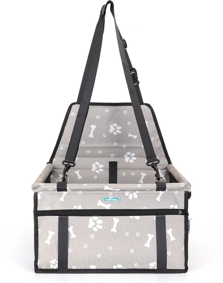 Nobleza Hondenstoel Auto – Hondenzitje Auto – Autostoel Hond – Autozitje Hond – Hondenmand Auto – Grijs 3 Nobleza Hondenstoel Auto – Hondenzitje Auto – Autostoel Hond – Autozitje Hond – Hondenmand Auto – Grijs