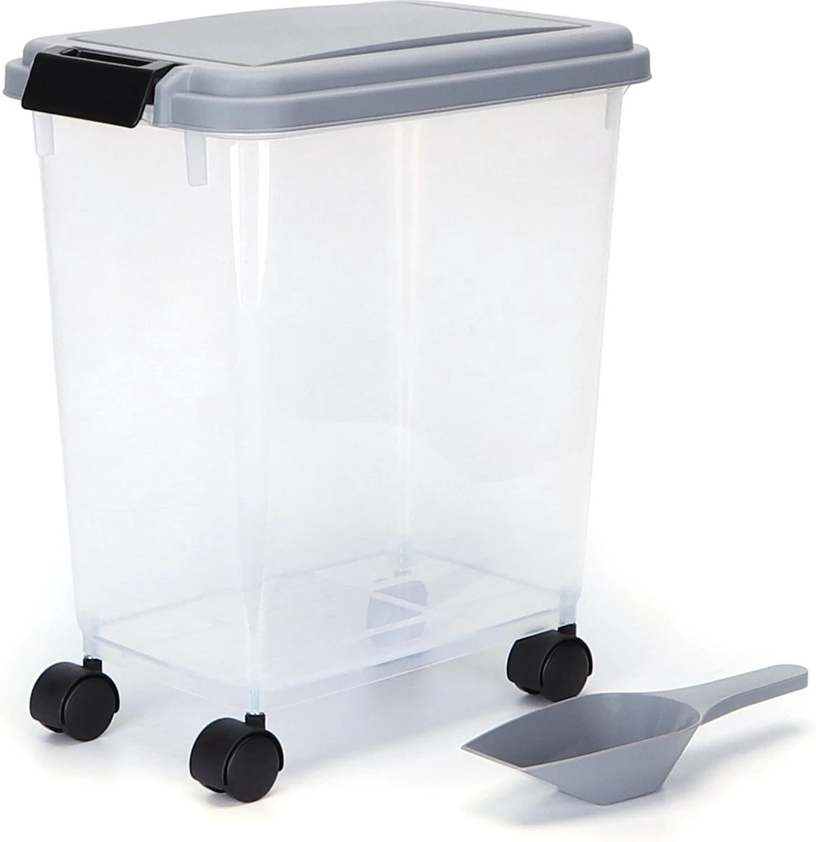 Nobleza Voercontainer – 20L – 7.2KG – Voedselcontainer Hond- Opslagcontainer – Zwenkwielen – Transparant 3 Nobleza Voercontainer – 20L – 7.2KG – Voedselcontainer Hond- Opslagcontainer – Zwenkwielen – Transparant