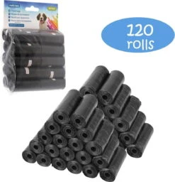 Nobleza Poepzakjes – Hondenpoepzakjes – Zwart – 1800 Stuks – 120 Rollen