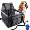 Opvouwbare Honden Autostoel – Donkergrijs 2 Opvouwbare Honden Autostoel – Donkergrijs -Optimaal Hondenspullen Winkel Opvouwbare Honden Autostoel Donkergrijs