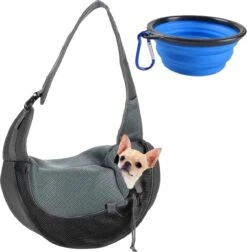 PetsBest Draagtas Hond En Kat – Met Gratis Drinkbak – Draagzak – Hondentas – 46 X 25cm – 10KG