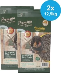 Premium – Koud Geperst – Light Dieet – Honden (1-8 Jaar) – Droogvoer – 2 X 12,5kg