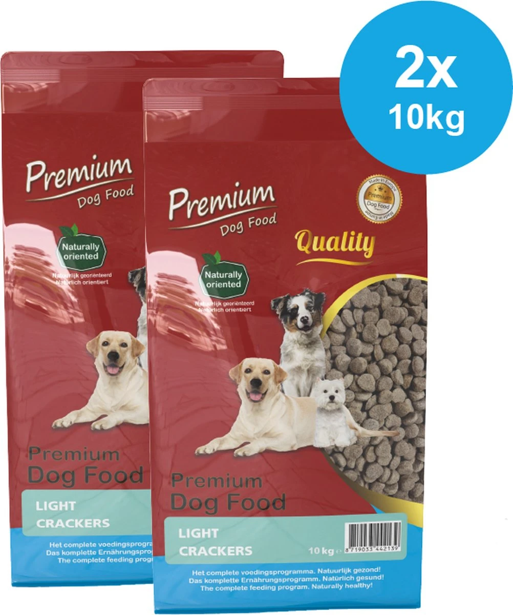 Premium Dog Food – Light Crackers – Droogvoer Dieet – 2 X 10kg 3 Premium Dog Food – Light Crackers – Droogvoer Dieet – 2 X 10kg