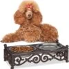 Relaxdays Dubbele Hondenvoerbak – Gietijzer – Antiek – Voerbak Kleine Honden – Rvs – Set -Optimaal Hondenspullen Winkel Relaxdays dubbele hondenvoerbak gietijzer antiek voerbak kleine honden rvs set