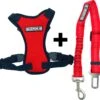 Sharon B – Autoharnas – Hondengordel – Rood – Maat L – Autogordel Met Hondentuigje – Voor Grote Honden – Veilig Onderweg -Optimaal Hondenspullen Winkel Sharon B autoharnas hondengordel rood maat L autogordel met hondentuigje voor grote honden veilig onderweg