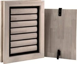 Tomsgates Beethoven Houten Hondenluik Voor Zeer Grote Honden | Grijs Afgewerkt | 45 X 32 Cm | Eenvoudige Installatie | Voor Deuren Tot 5.5 Cm Dik | Isolerend | Duurzaam