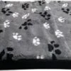 Topmast Blokkussen Hondenmatras Hondenkussen 80 X 55 X 10 Cm Vetfleece Grijs Voetprint -Optimaal Hondenspullen Winkel Topmast Blokkussen Hondenmatras Hondenkussen 80 x 55 x 10 cm Vetfleece Grijs voetprint