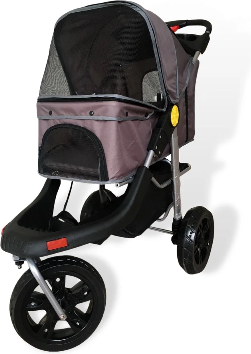 Topmast Hondenbuggy – All Terrain Big Wheels – Inklapbare Hondenbuggy – Bruin 3 Topmast Hondenbuggy – All Terrain Big Wheels – Inklapbare Hondenbuggy – Bruin