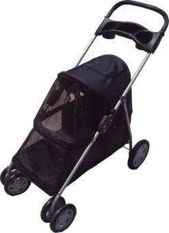 Topmast Hondenbuggy Honden Buggie 4 Wielen Zwart 94 X 46 X 91,5 Cm