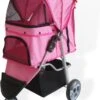 Topmast Modern – Hondenbuggy – Roze – Inklapbare – 3 Wielen – Comfort Buggy -Optimaal Hondenspullen Winkel Topmast Modern Hondenbuggy Roze Inklapbare 3 Wielen Comfort Buggy