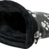 Trixie Relax Slaapzak Jimmy Zwart Met Pootprint -Optimaal Hondenspullen Winkel Trixie relax slaapzak jimmy zwart met pootprint