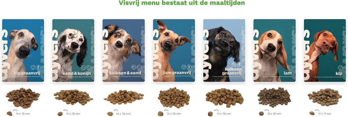 Visvrij Hondenmenu Dyvers – Dagelijks Wisselende Hondenbrokken – 100% Natuurlijk – Volledig Vrij Van Vis Hondenvoer – 7x1kg 3 Visvrij Hondenmenu Dyvers – Dagelijks Wisselende Hondenbrokken – 100% Natuurlijk – Volledig Vrij Van Vis Hondenvoer – 7x1kg