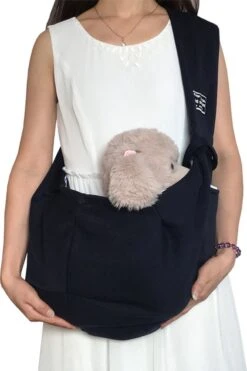 IBright Draagtas Hond – XL Buikdrager – Hondentas – Draagzak Honden – Zwart – Tot 10kg