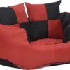 VidaXL Hondenkussen Omkeerbaar En Wasbaar 65x50x20 Cm Rood En Zwart
